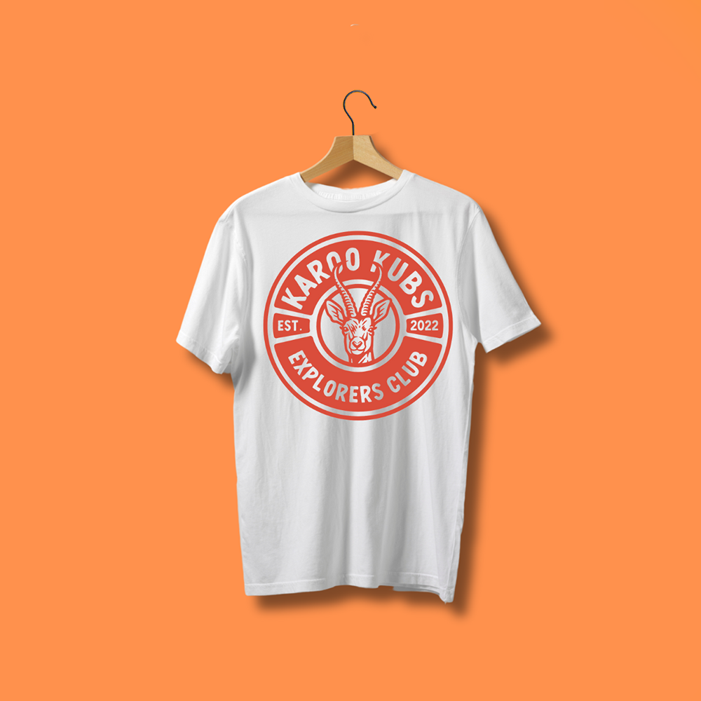 Karoo Kubs Springbok Tees/White 3-4yrs to 13-14