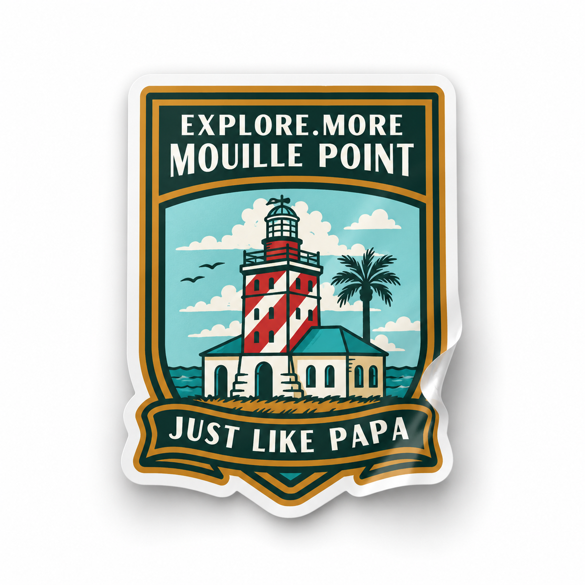 Just Like Papa Destination Sticker - Mouille Point