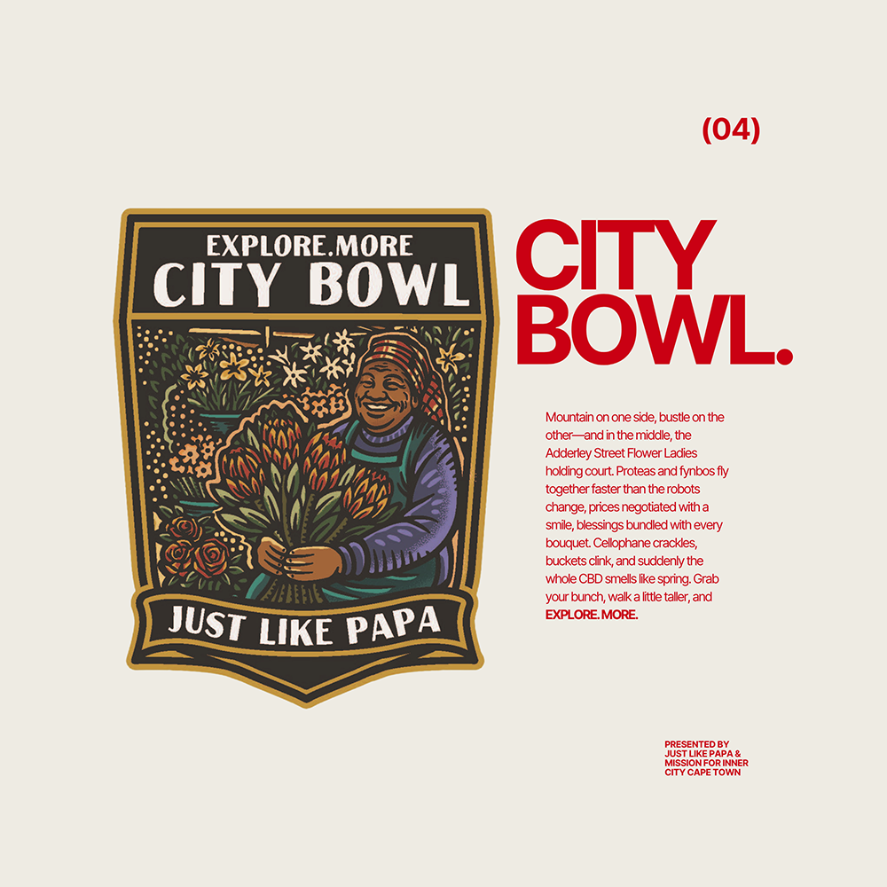 Just Like Papa Destination Sticker - City Bowl