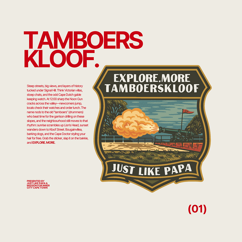 Just Like Papa Destination Sticker - Tamboerskloof