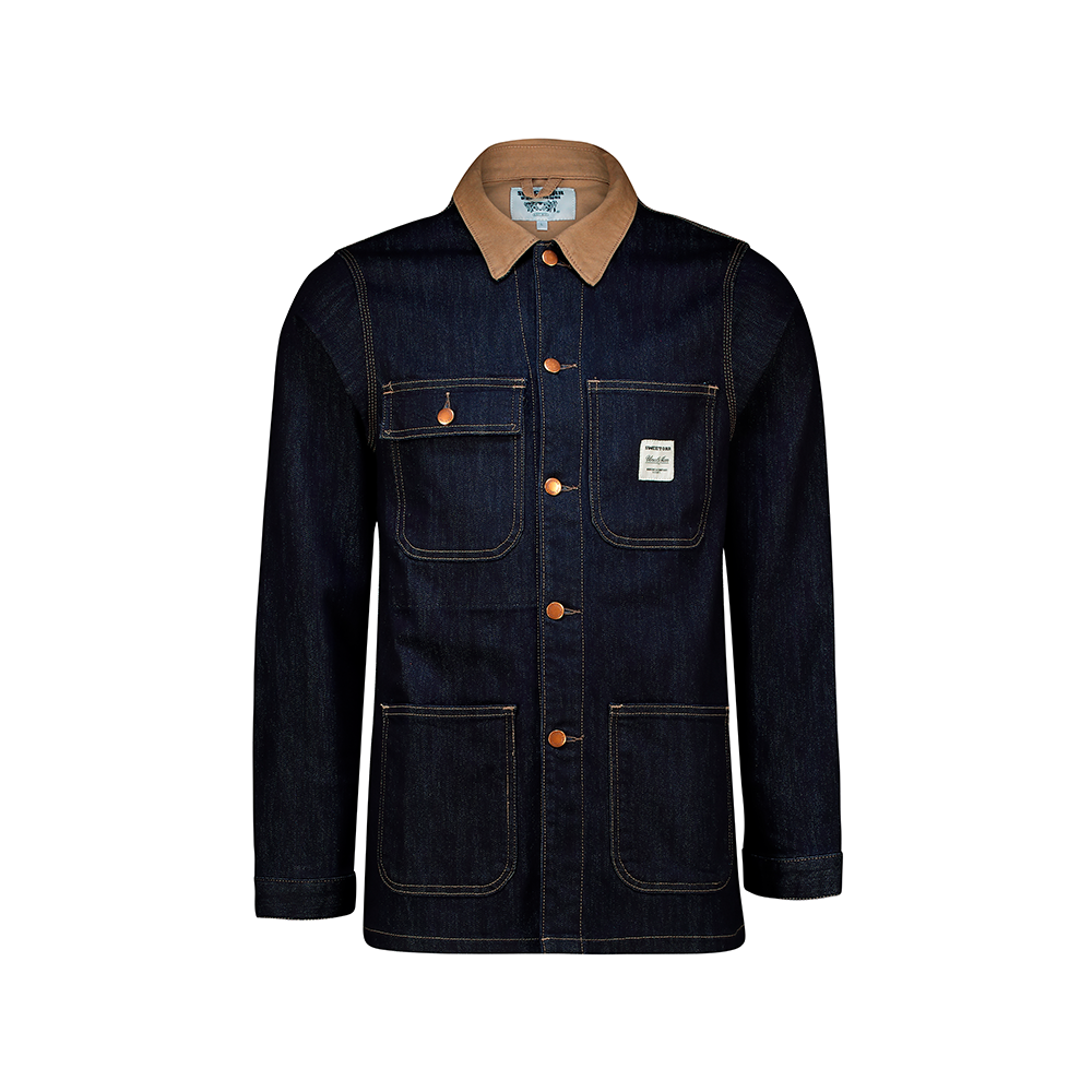 Uncle Jim Work Jacket with Brown Contrast Collar