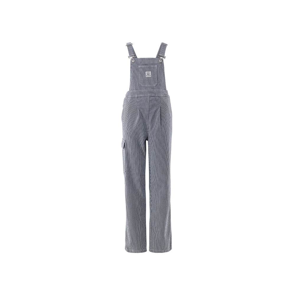 Ladies Butcher Stripe Dungaree