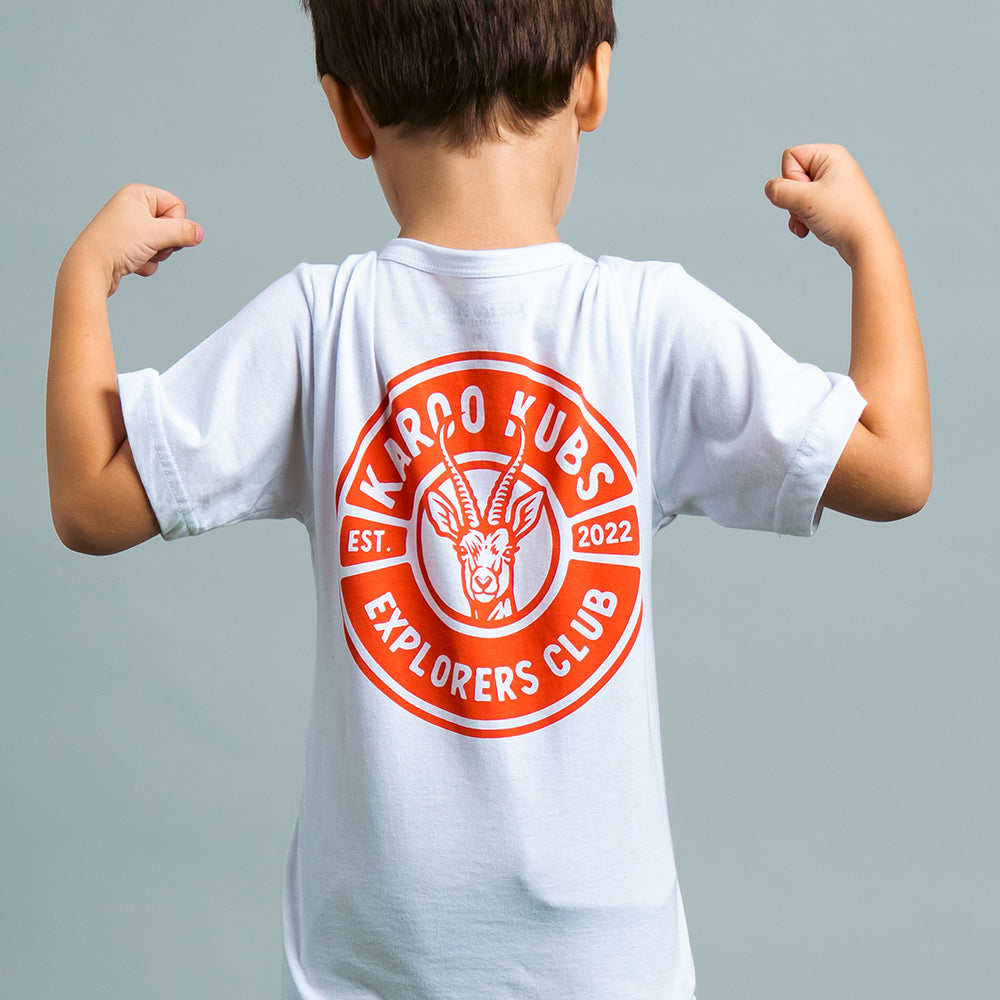 Karoo Kubs Springbok Tees / White 3-4yrs to 13-14