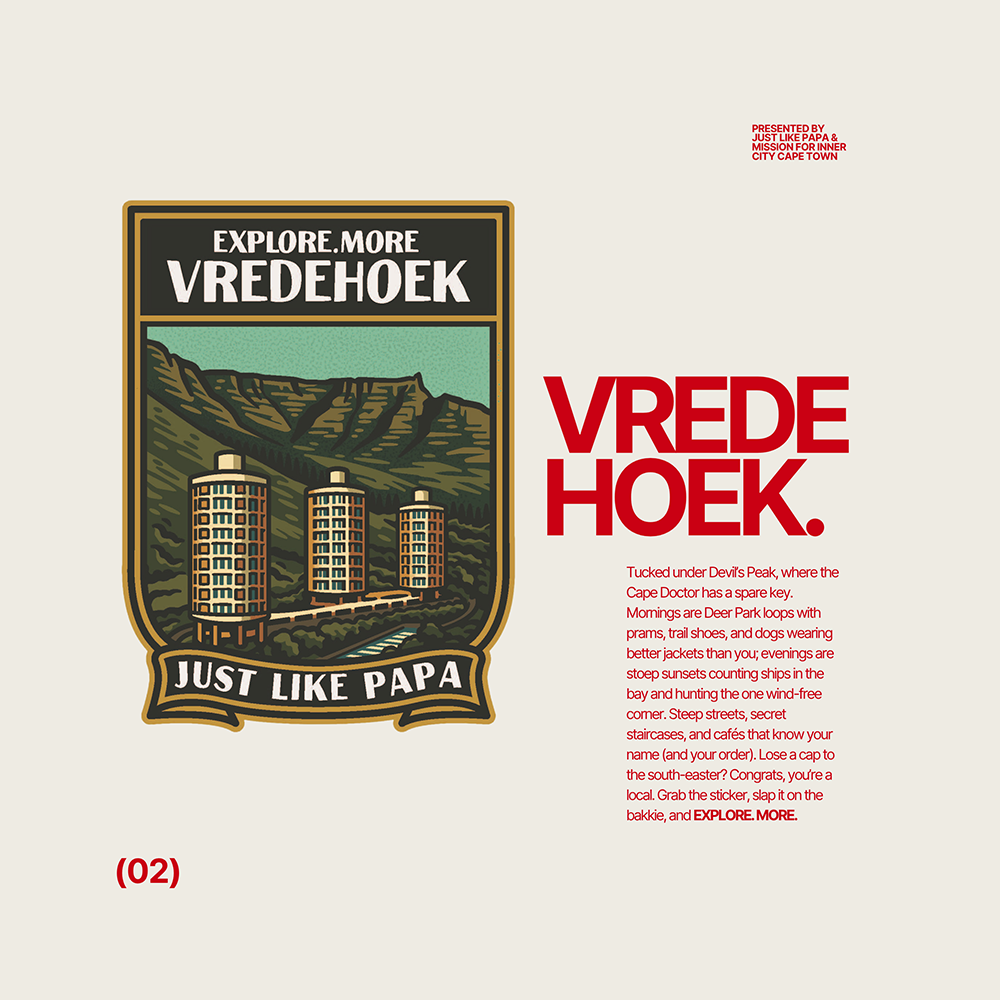 Just Like Papa  Destination Sticker - Vredehoek